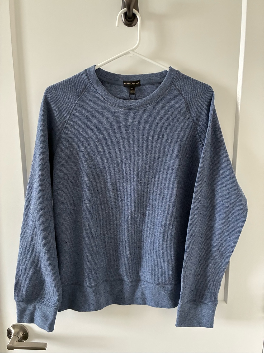 Banana Republic Heathered Blue Crewneck Sweater